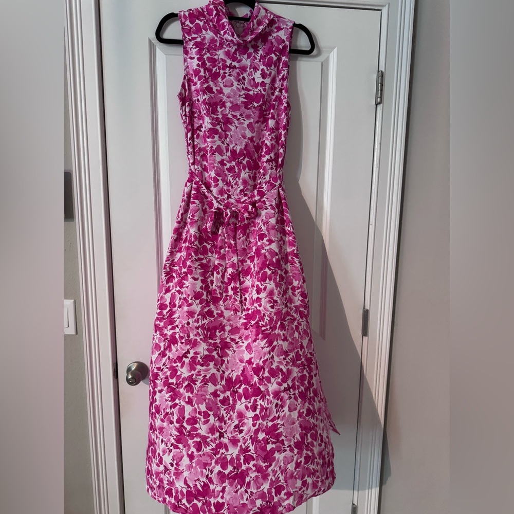 Vince Camuto White and Pink Maxi Sundress for Weddings
